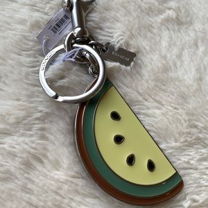 Coach Watermelon Sparkle Keychain NWT